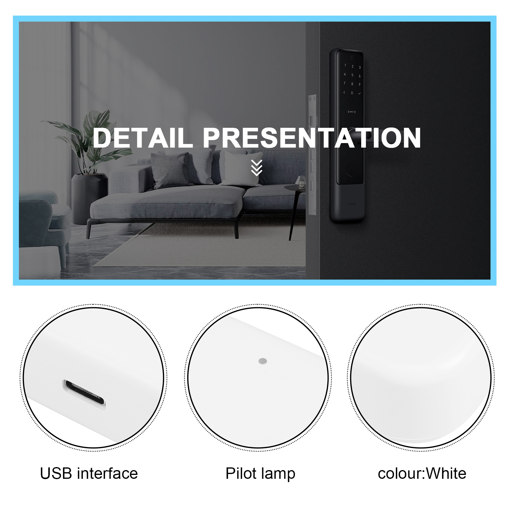 Smart Door Lock Wifi - Bluetooth Wifi Gateway Fingerprint Password Smart